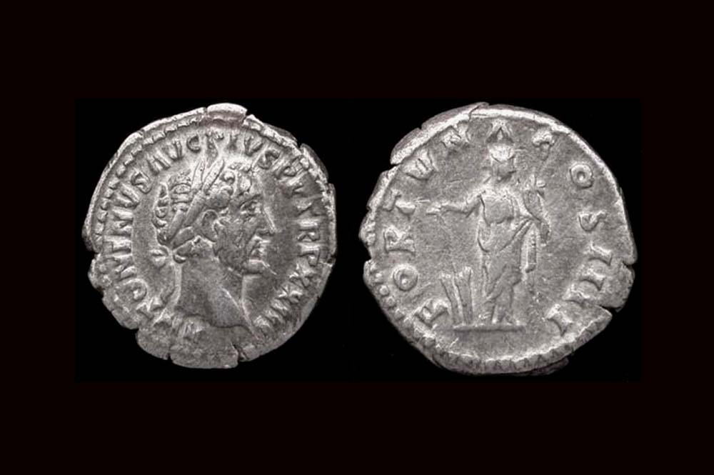 Antoninus Pius, Denarius, Fortuna reverse